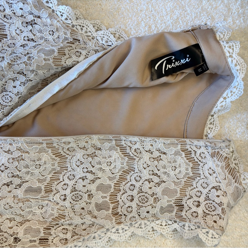 Trixxi Cream Lace Midi Dress - Picture 11 of 11